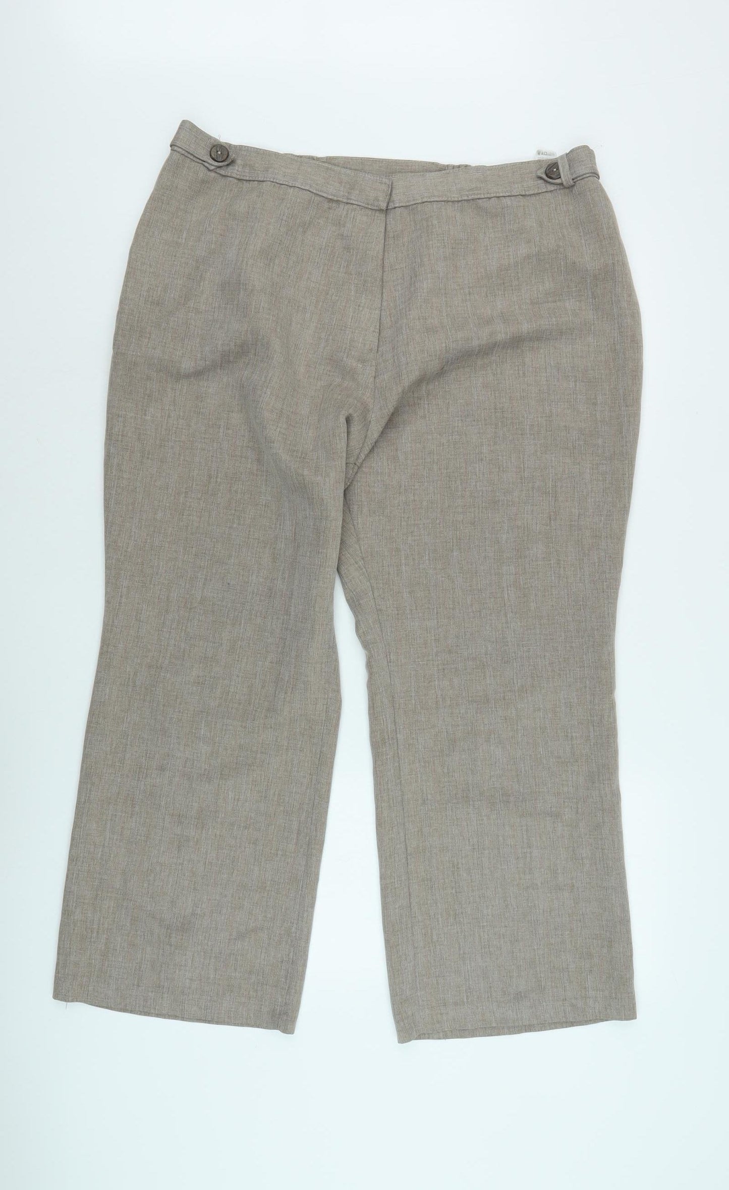 Marks and Spencer Women's Beige Trousers, Size 20, Relaxed Fit
