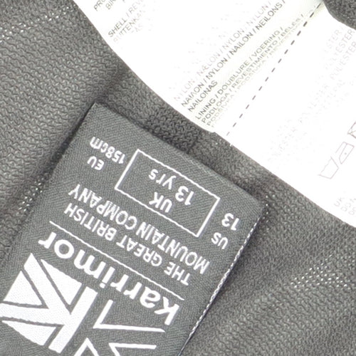 Karrimor Boys Black Cargo Trousers 13Y - Waterproof & Stylish