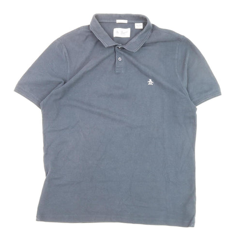 Original Penguin Men's Blue Slim Polo Shirt 2XL
