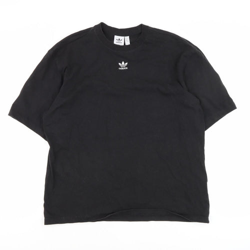 Adidas Men's Black Cotton T-Shirt Size S with Logo