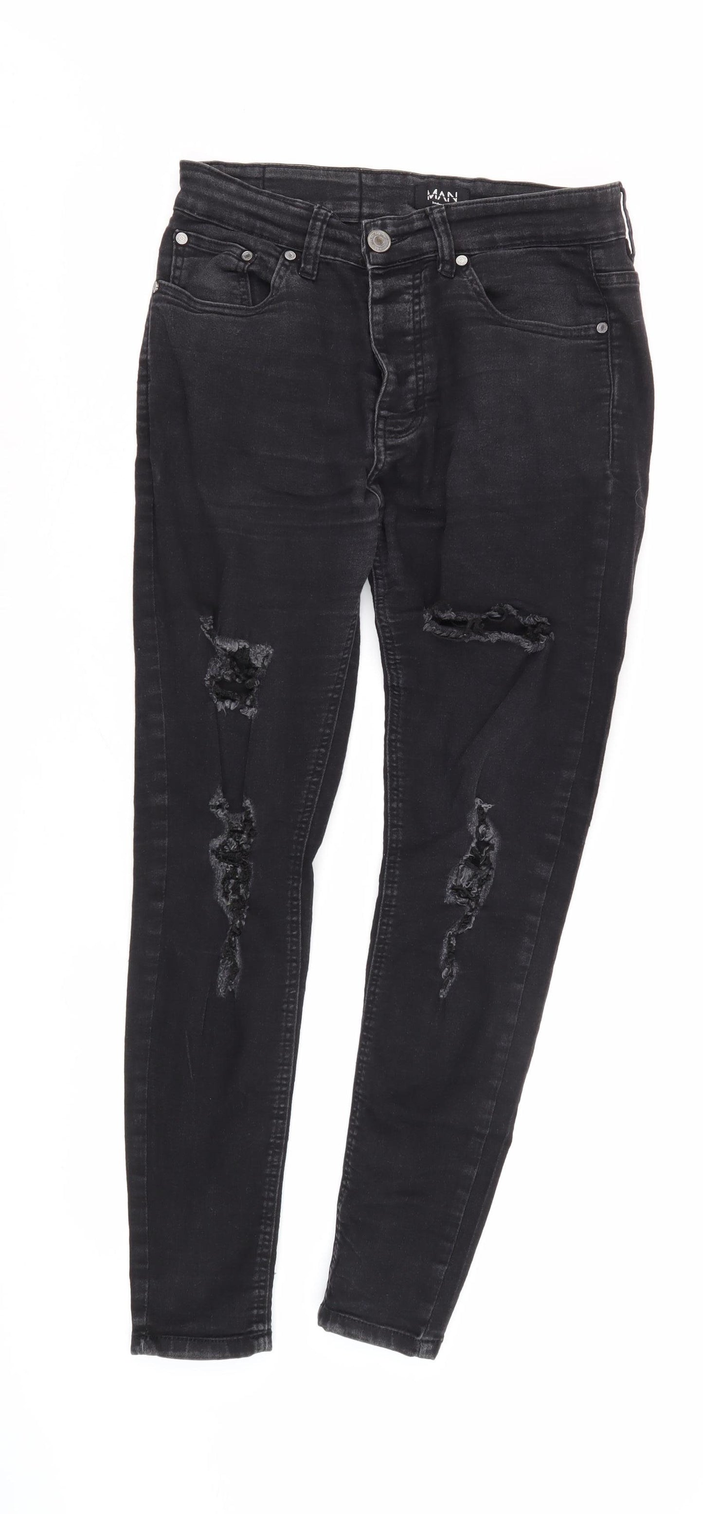 Boohoo Man Men's Black Skinny Jeans Size 32