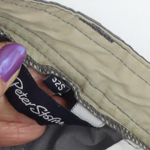 Peter Storm Men's Grey Cargo Trousers, 32S, Casual