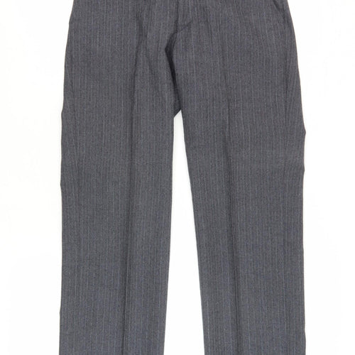 Burton Men's Grey Striped Suit Trousers, 30W / 31L