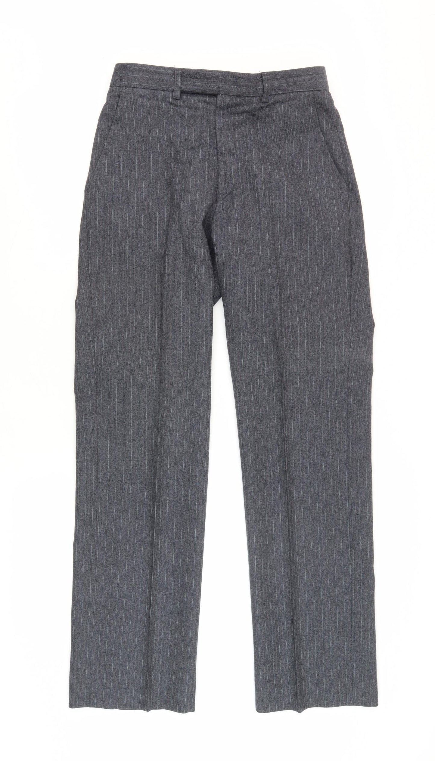 Burton Men's Grey Striped Suit Trousers, 30W / 31L