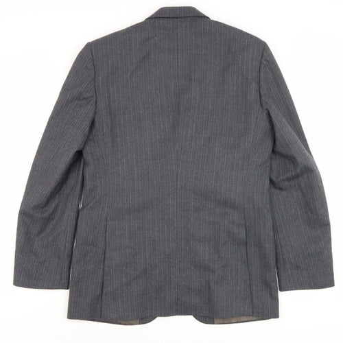 Burton Men's Grey Striped Blazer 38 Regular Fit