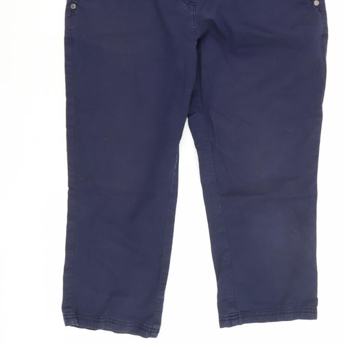 Debenhams Women's Blue Chino Trousers Size 10