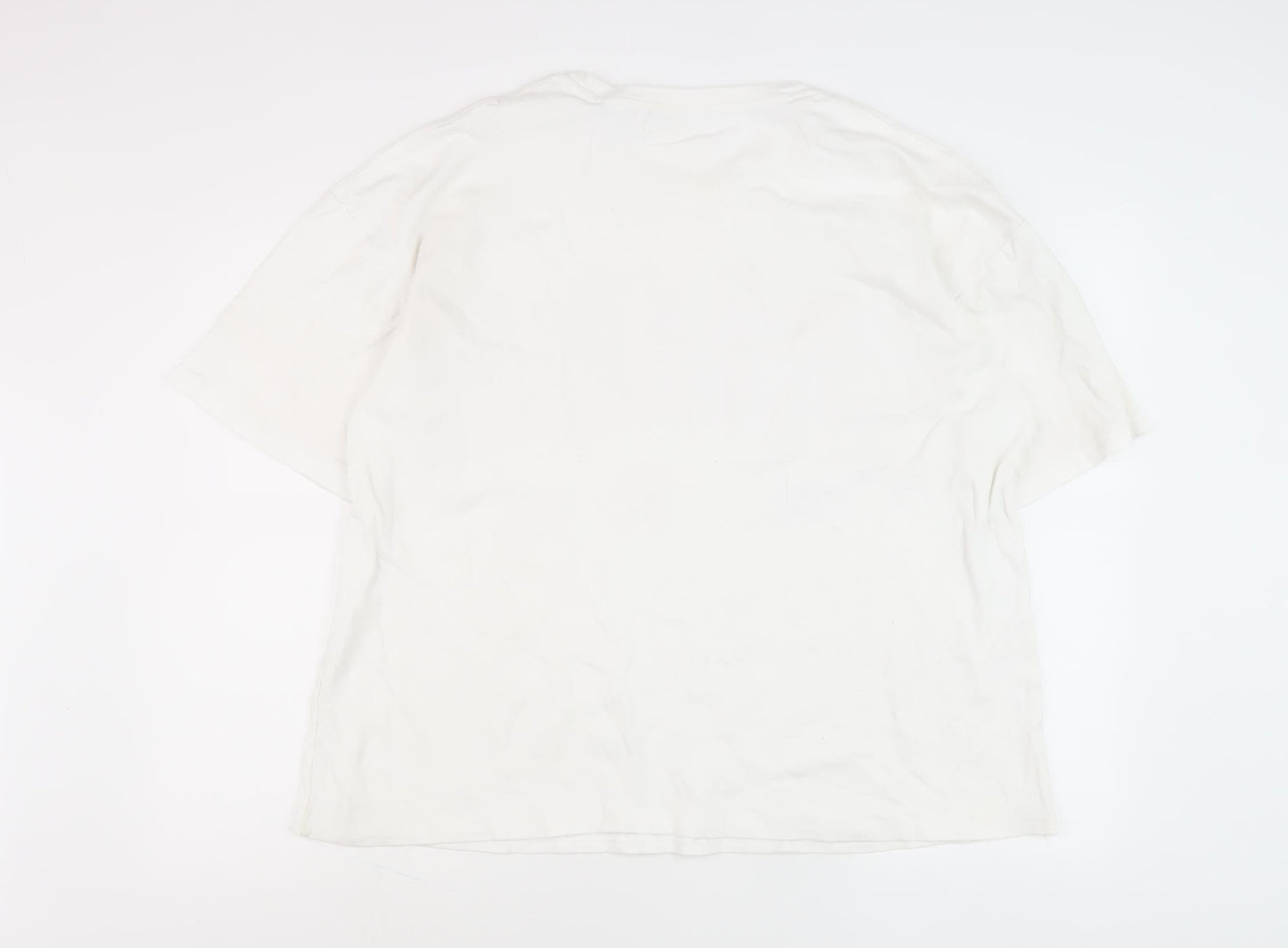 Reality Racing Men's White 2XL Graphic Crew Neck T-Shirt