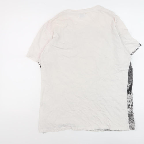 Diesel Men's Ivory Animal Graphic T-Shirt L