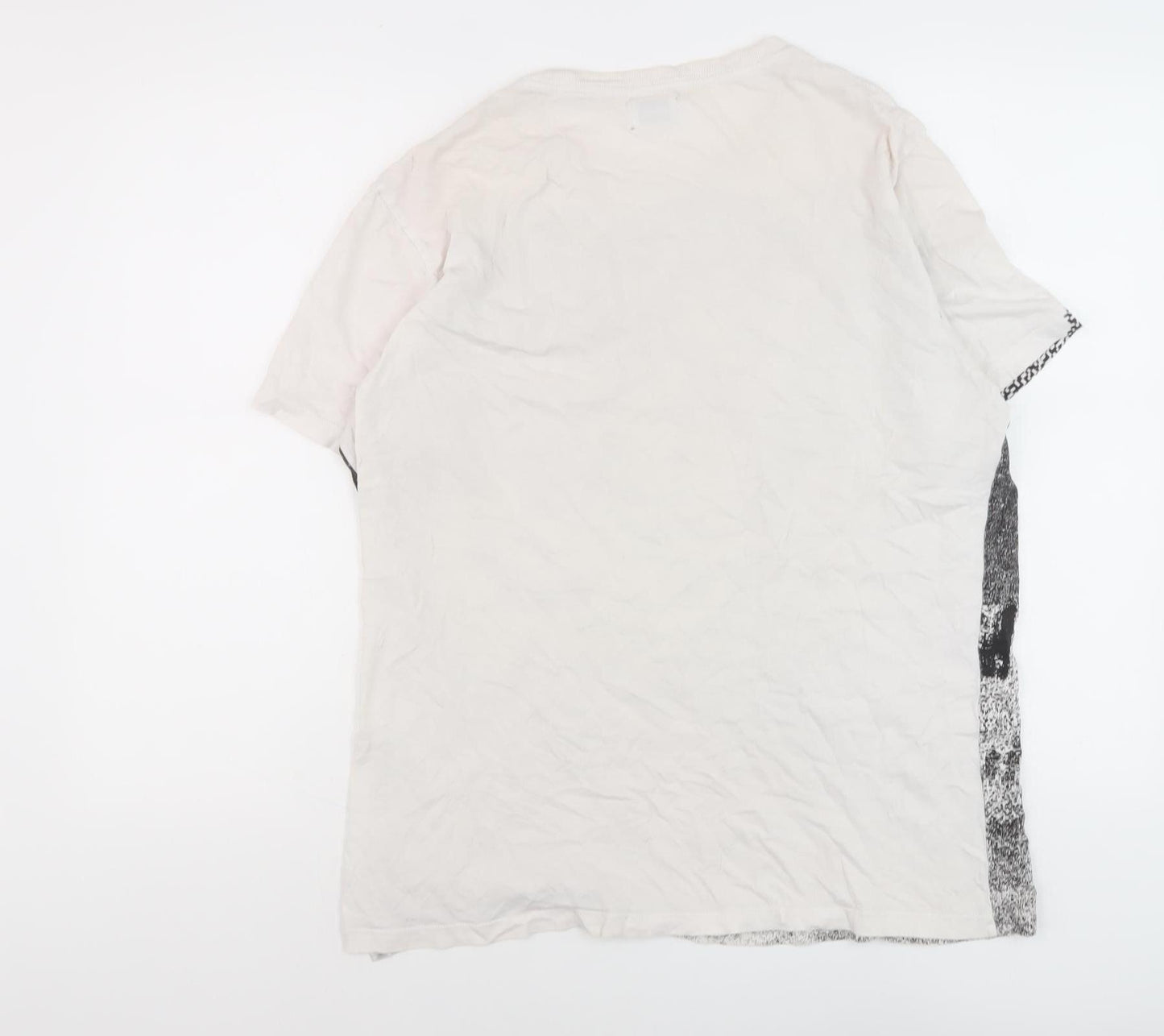 Diesel Men's Ivory Animal Graphic T-Shirt L