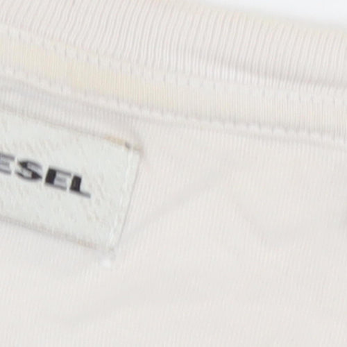 Diesel Men's Ivory Animal Graphic T-Shirt L