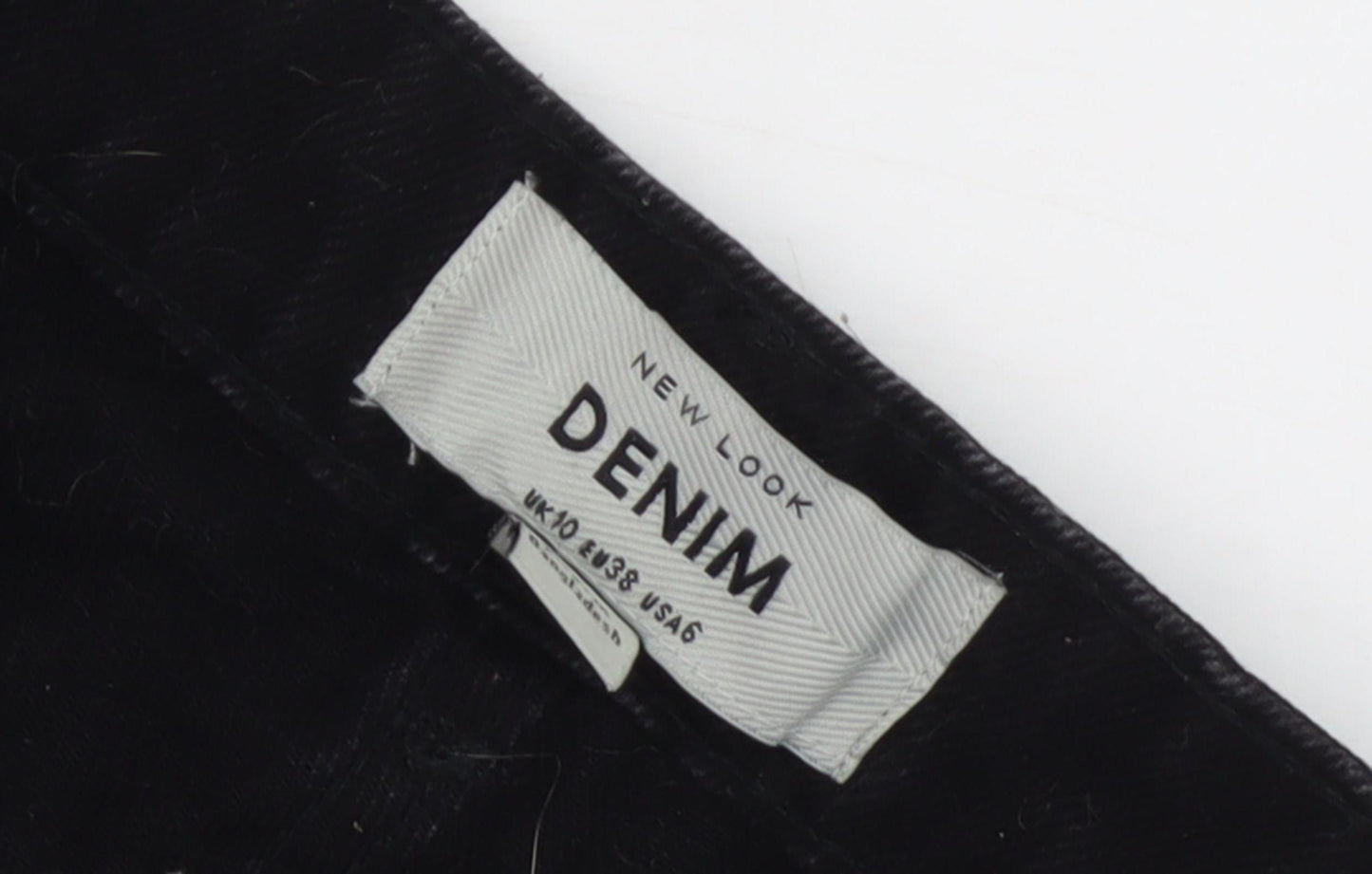 New Look Women's Black Cut-Off Denim Shorts Size 10