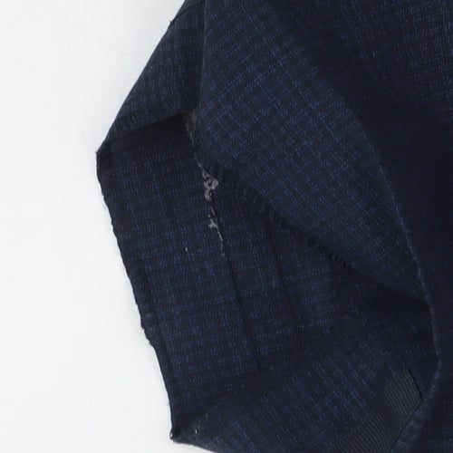 Kenneth Cole Men's Blue Check Trousers 32R Business Formal