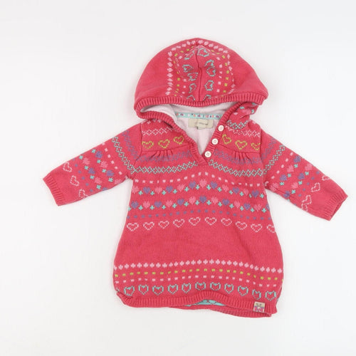 Rocha Little Rocha Girls Pink Jumper Dress, Size 12 Months