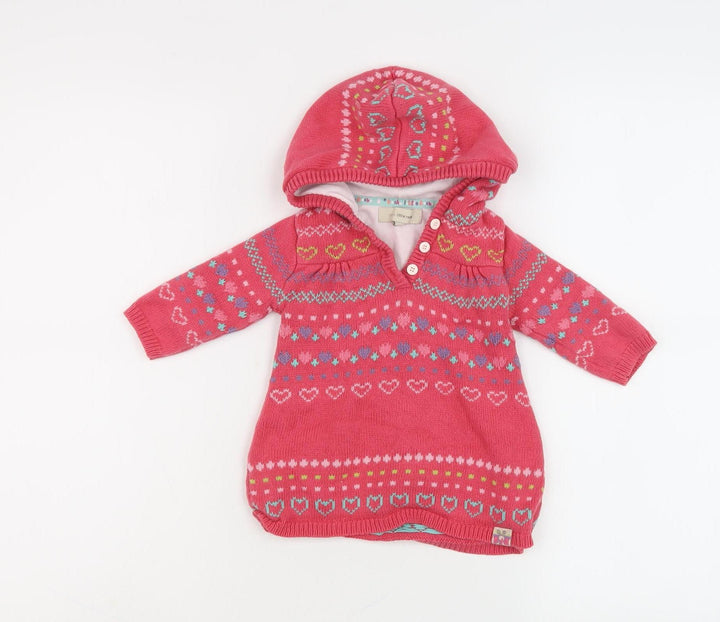 Rocha Little Rocha Girls Pink Jumper Dress, Size 12 Months