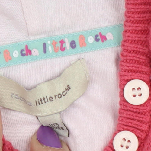 Rocha Little Rocha Girls Pink Jumper Dress, Size 12 Months