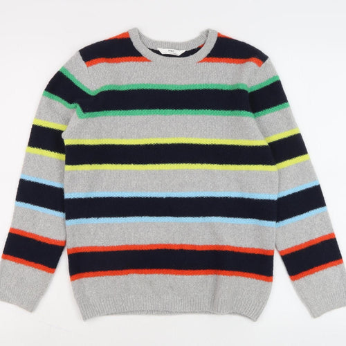 Marks and Spencer Girls Multicolour Stripe Jumper, Size 11-12