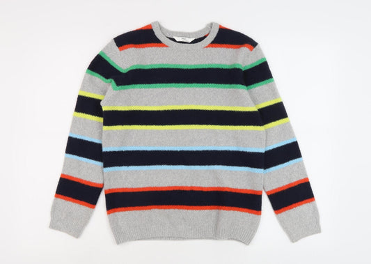 Marks and Spencer Girls Multicolour Stripe Jumper, Size 11-12