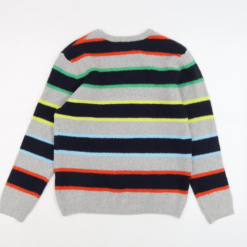 Marks and Spencer Girls Multicolour Stripe Jumper, Size 11-12