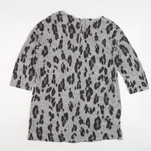 Principles Women's Grey Animal Print Jumper