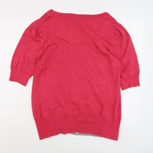 Next Women's Pink Cardigan Size 14 with Button Accents