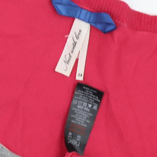 Next Women's Pink Cardigan Size 14 with Button Accents