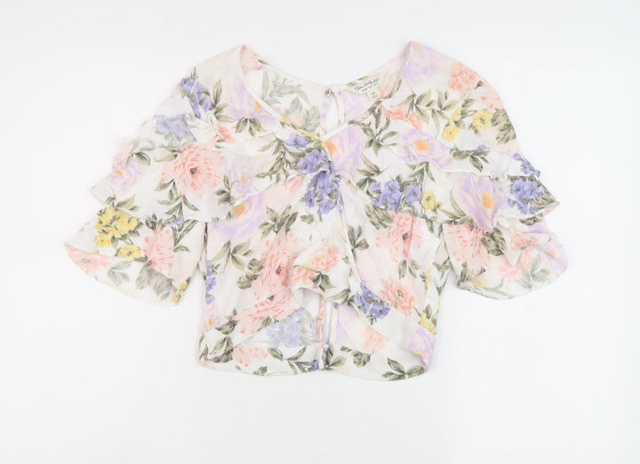 Miss Selfridge Floral Blouse, Women's Size 12, Multicoloured