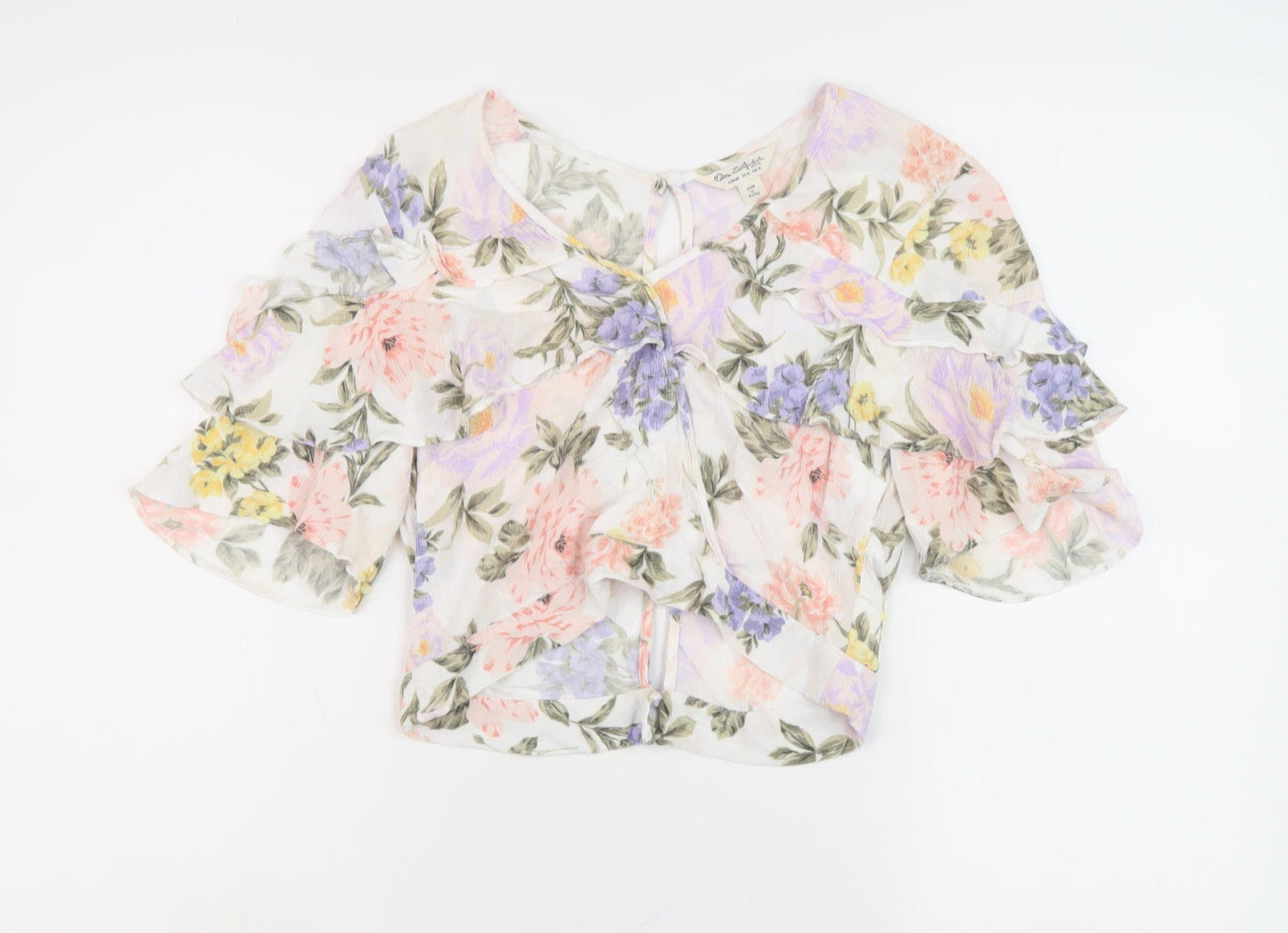 Miss Selfridge Floral Blouse, Women's Size 12, Multicoloured