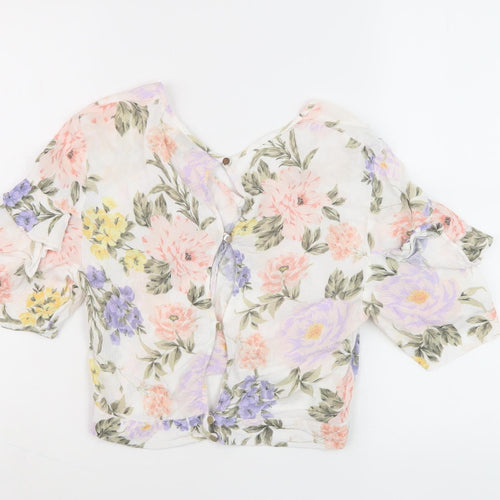Miss Selfridge Floral Blouse, Women's Size 12, Multicoloured