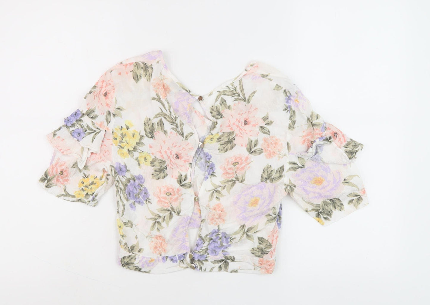 Miss Selfridge Floral Blouse, Women's Size 12, Multicoloured