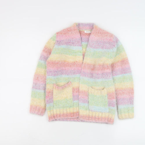 Next Girls Multicoloured Striped Cardigan, 6 Years, Long Sleeve
