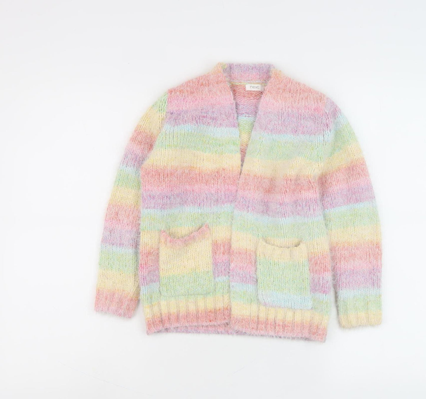 Next Girls Multicoloured Striped Cardigan, 6 Years, Long Sleeve