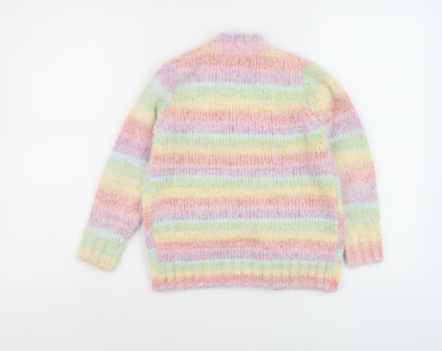 Next Girls Multicoloured Striped Cardigan, 6 Years, Long Sleeve