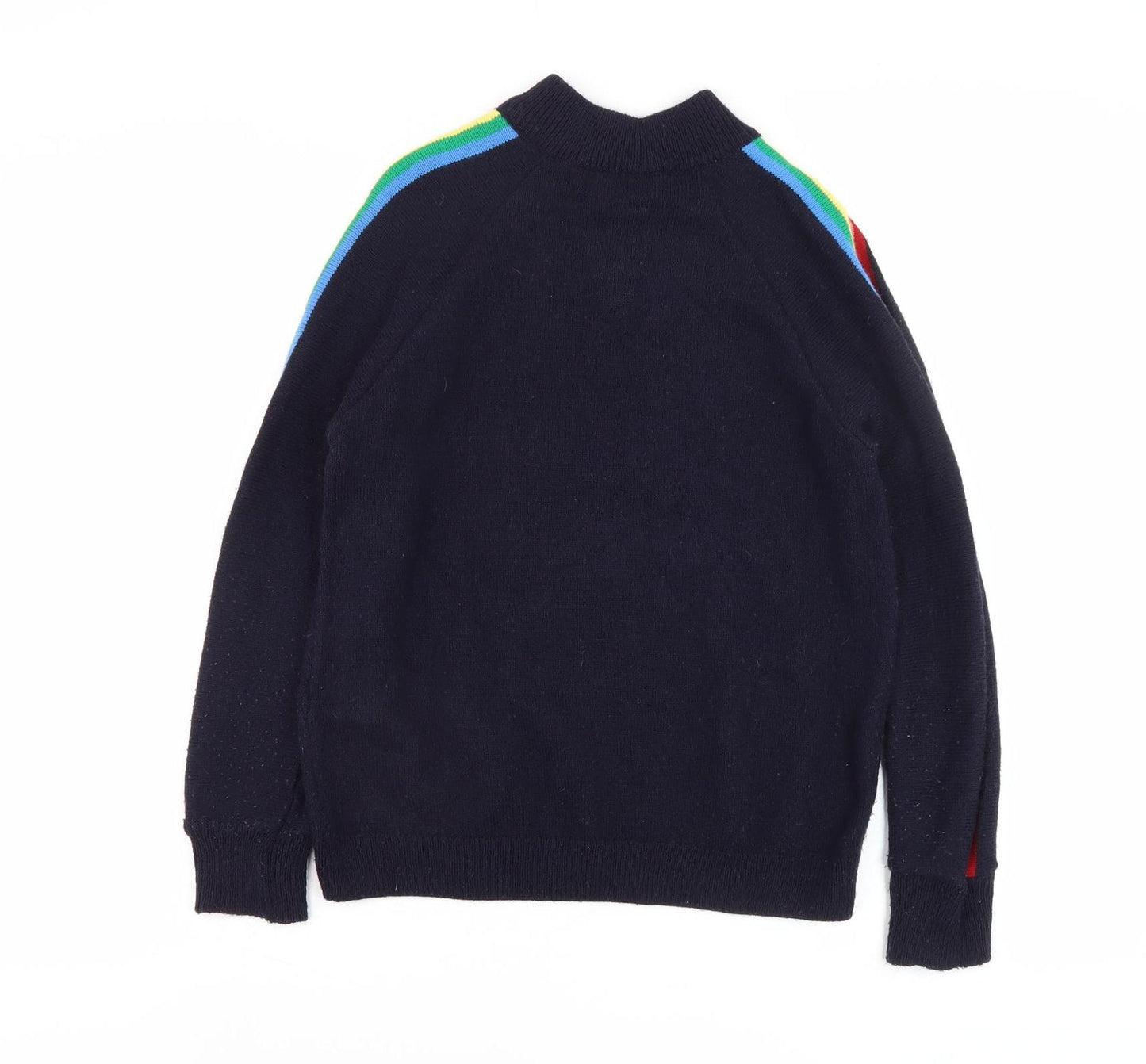 Next Women's Blue Full Zip Jumper, Size 6, Rainbow Accent