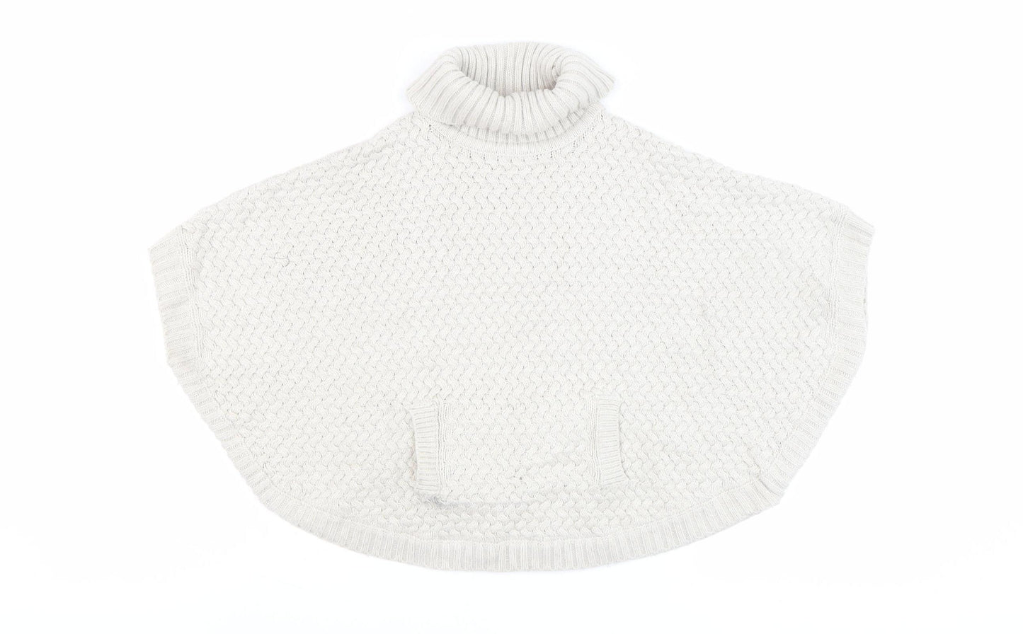 John Lewis Girls Ivory Knit Cape Jumper 5-6 Years