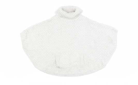 John Lewis Girls Ivory Knit Cape Jumper 5-6 Years
