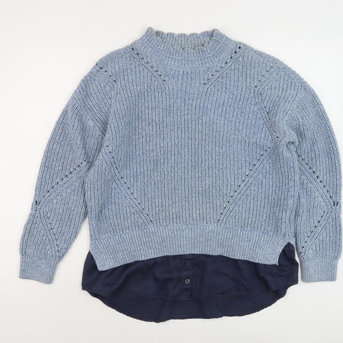 Next Women's Blue High Neck Jumper, Size 14