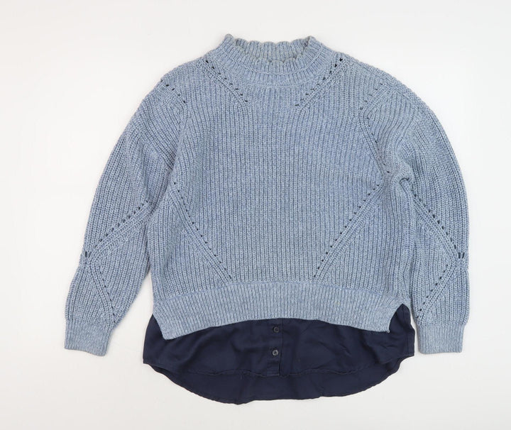Next Women's Blue High Neck Jumper, Size 14