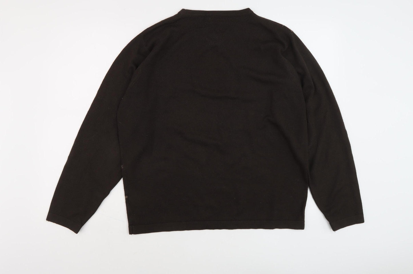 Next Men's Brown Check Pullover Jumper - Size L