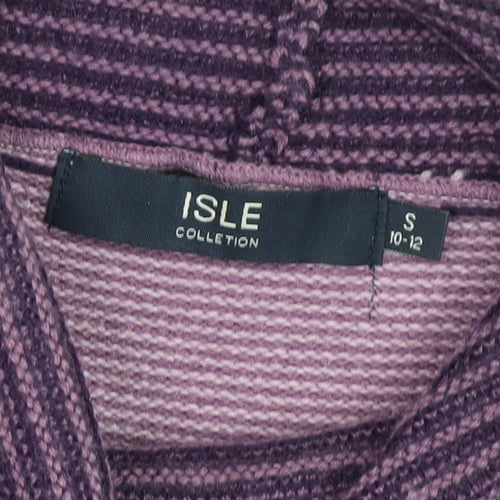 Isle Women's Purple Striped Pullover Jumper Size S
