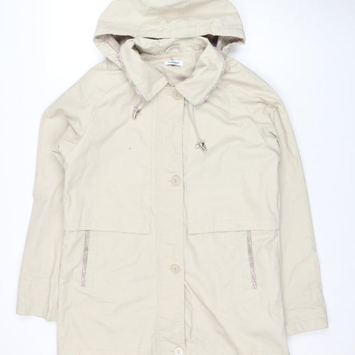 Damart Women's Beige Hooded Jacket Size 12
