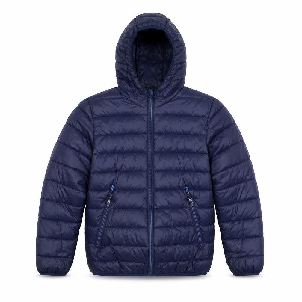 Front view of V by Very boys’ blue puffer jacket 11 years