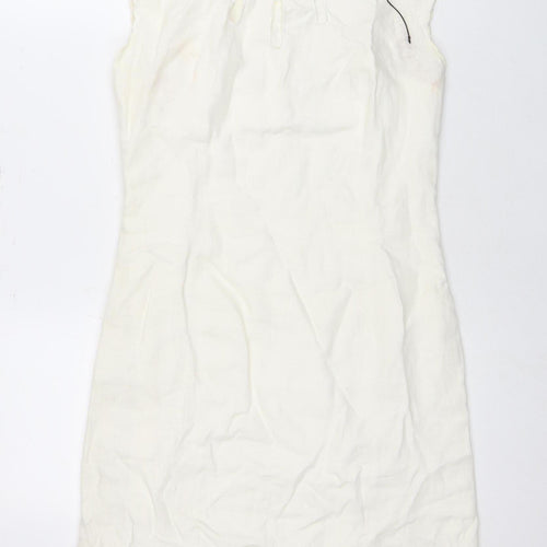 Next Women's Ivory Linen Dress, Size 8