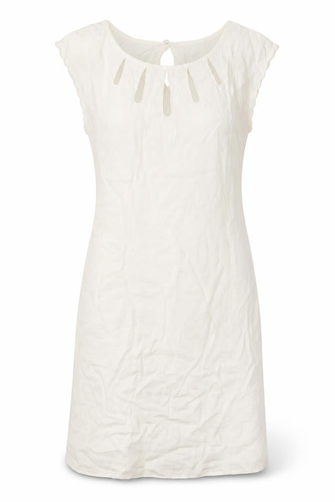Front view of Next Women's Ivory Linen Dress, size 8