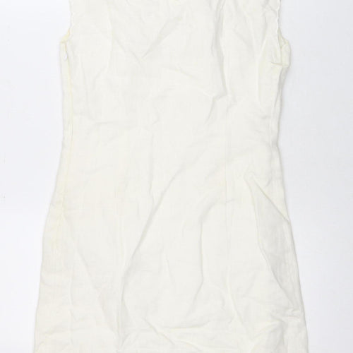 Next Women's Ivory Linen Dress, Size 8