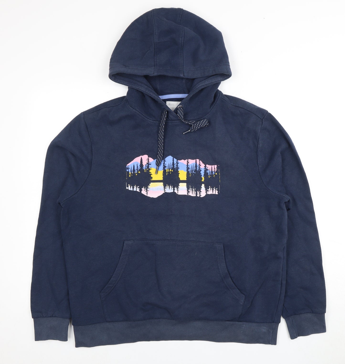 Marks and Spencer Women's Blue Graphic Hoodie Size 14