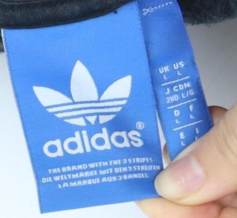 Adidas Unisex Black Full Zip Hoodie L