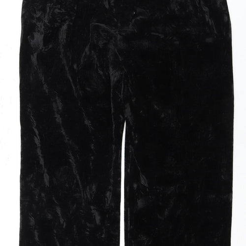 Great Plains Black Velvet Women’s Wide-Leg Trousers Size 10