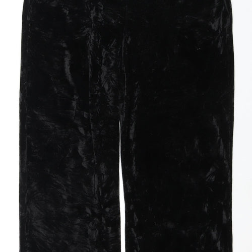 Great Plains Black Velvet Women’s Wide-Leg Trousers Size 10
