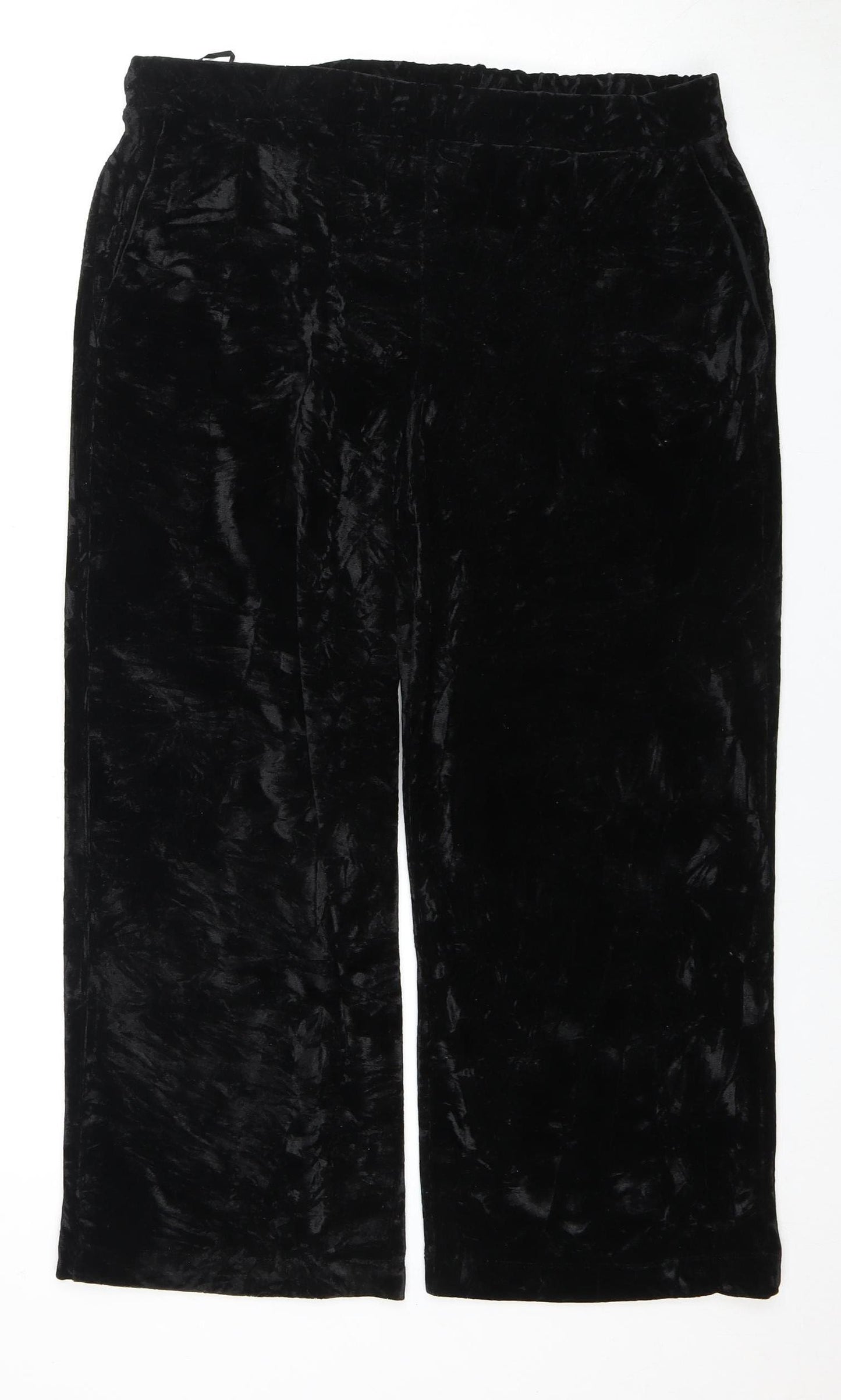 Great Plains Black Velvet Women’s Wide-Leg Trousers Size 10