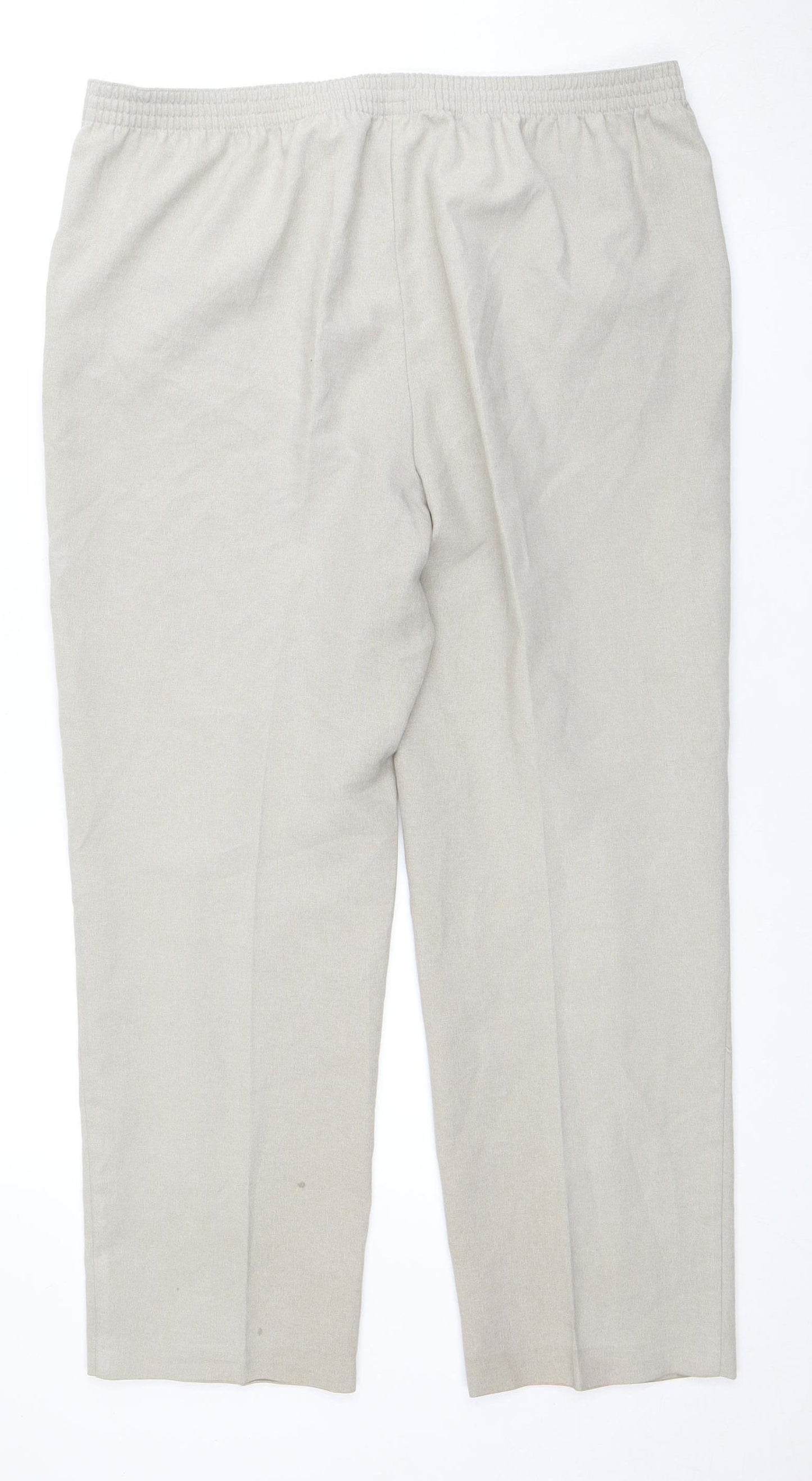 Isle Women Beige Straight Trousers Size 16